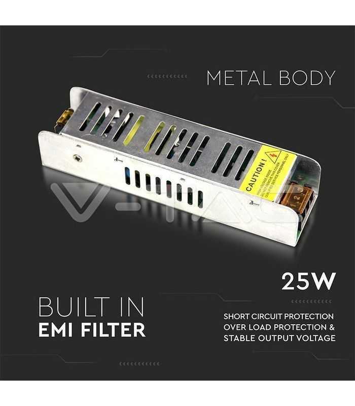 sursa alimentare smps slim 12v 25w 21a ip20 v tac 1