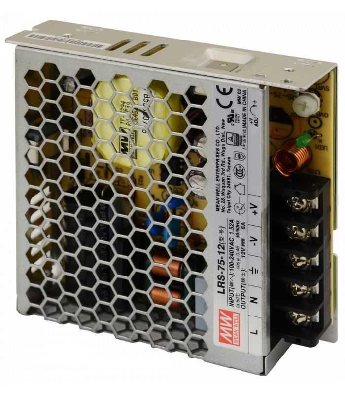 sursa in comutatie ac dc 75w 12v 6a lrs 75 12 meanwell 1