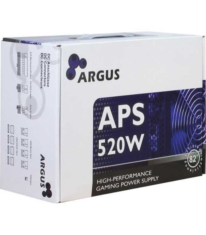 Sursa Pc Inter Tech Argus 520w Psu Ventilator Silentios 120mm Control Termic Automat Aps 520w