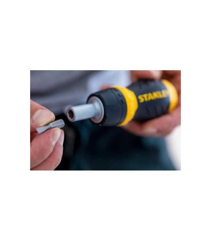 surubelnita magnetica multibit cu clichet si 6 varfuri 0 66 358 stanley 4