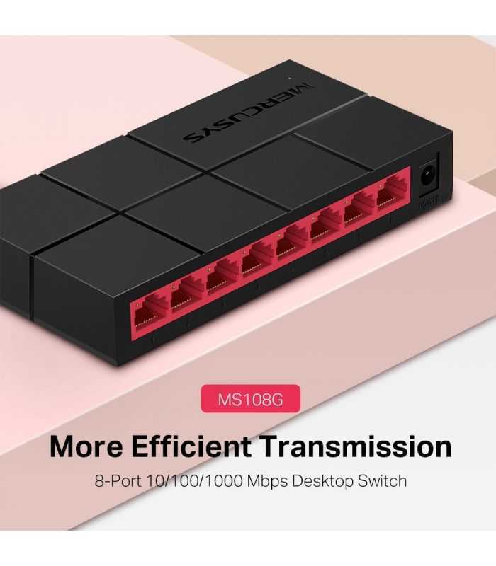 switch desktop 8 porturi 10 100 1000 mbps mercusys ms108g 1