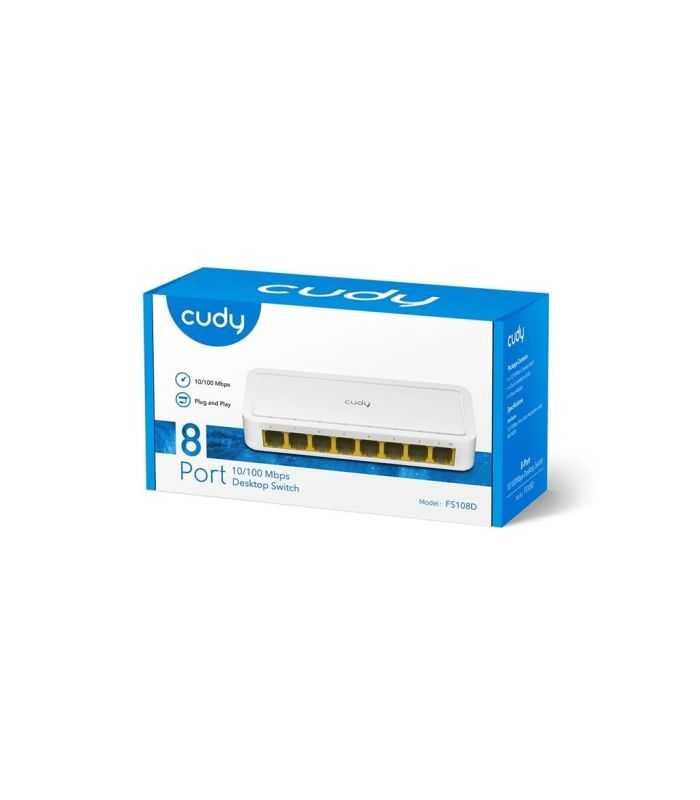 Switch Desktop 8 Porturi 10 100mbps Alb Cudy Fs108d