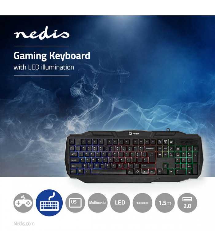 tastatura gaming cu fir usb 20 us international negru nedis 1