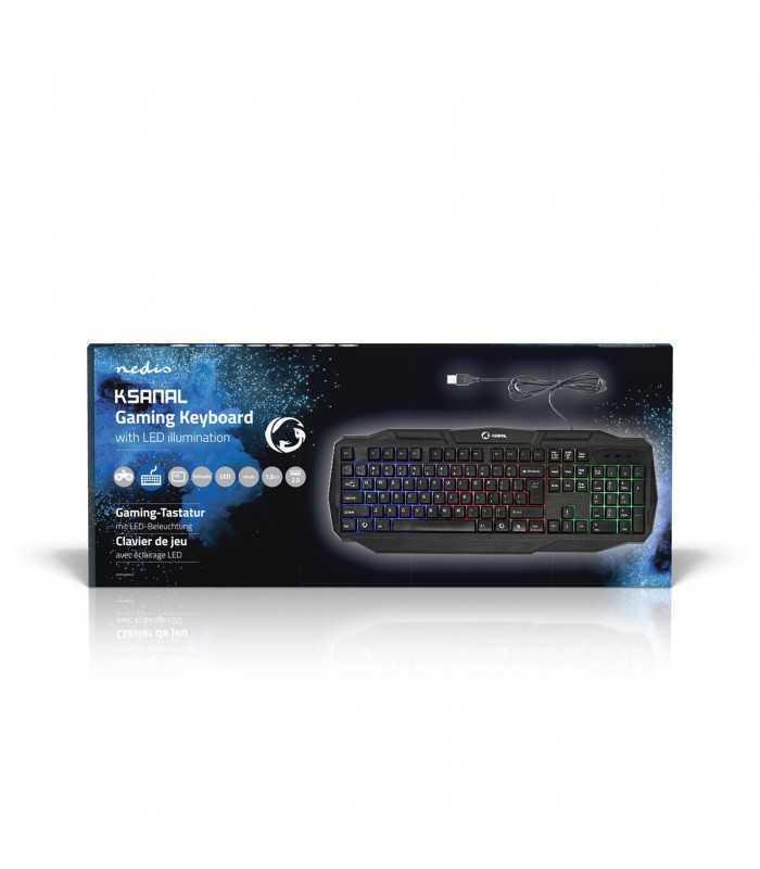 tastatura gaming cu fir usb 20 us international negru nedis 8