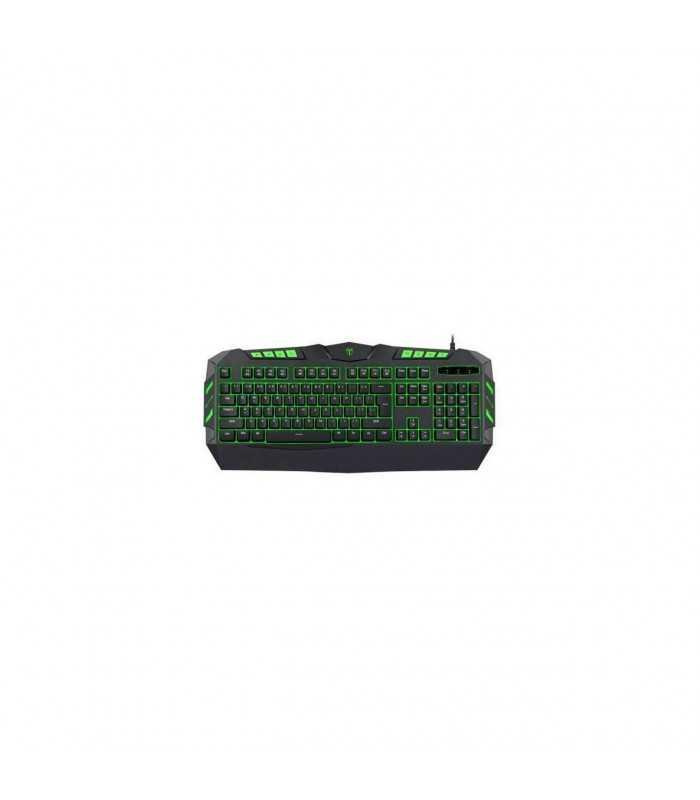tastatura gaming t dagger torpedo neagra iluminata rosu verde glaben 1