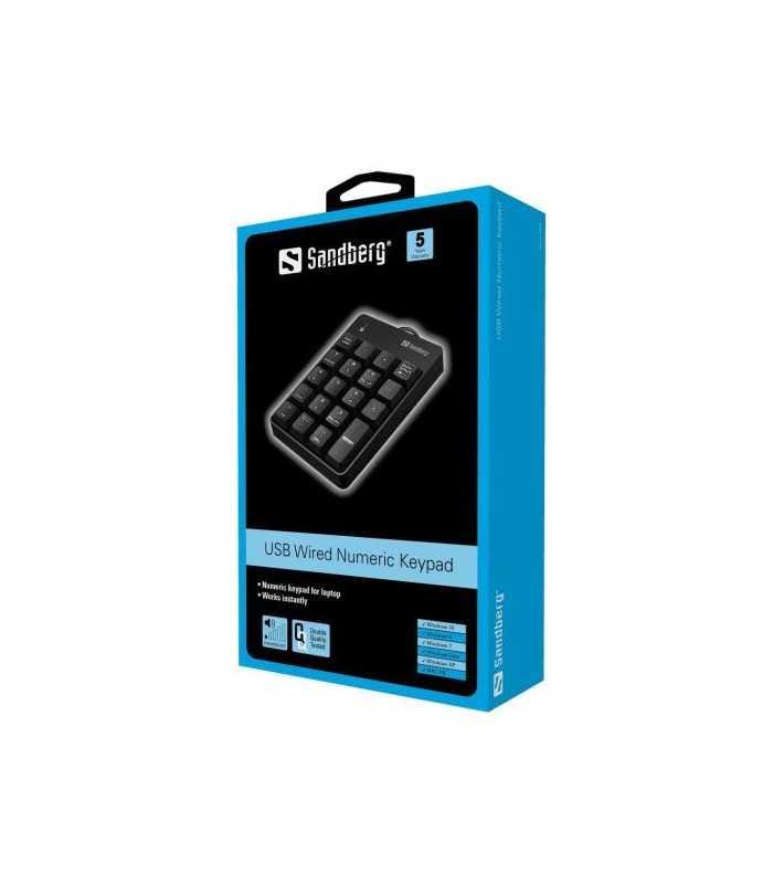 tastatura numerica sandberg 630 07 usb 20 negru 1