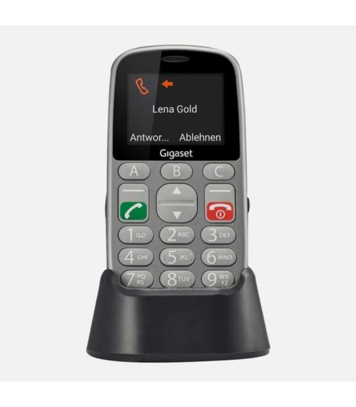 telefon mobil gigaset gl390 cu butoane mari argintiu 1