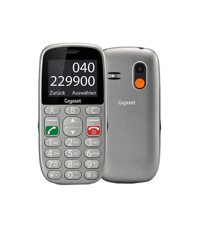 Telefon mobil Gigaset GL390 cu butoane mari argintiu