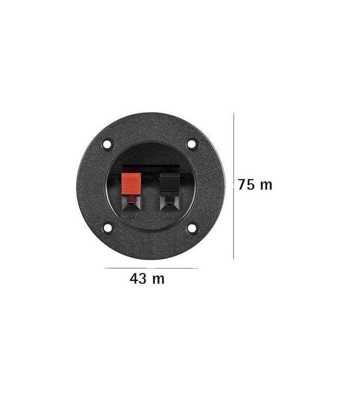 terminal difuzor 2 poli push rotund 75mm pe panou goobay 1