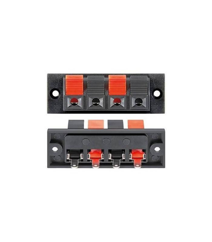 terminal difuzor 4 poli de tip push rosu negru panou goobay 1