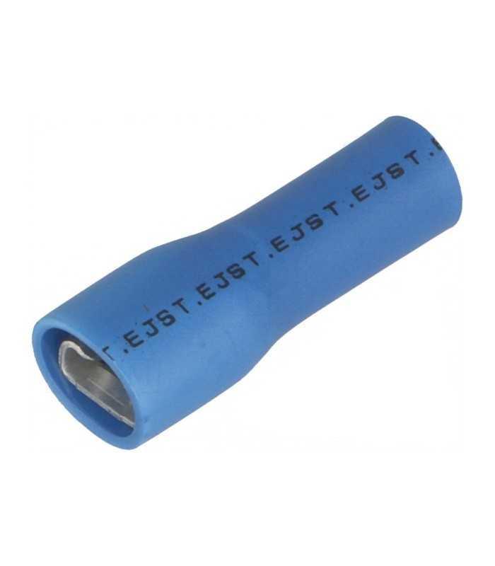 Terminal papuc plat 4.8mm 0.5mm mama 1/2.5 mm2 crimpat pe cablu albastru JST LVDDF2-187A-5