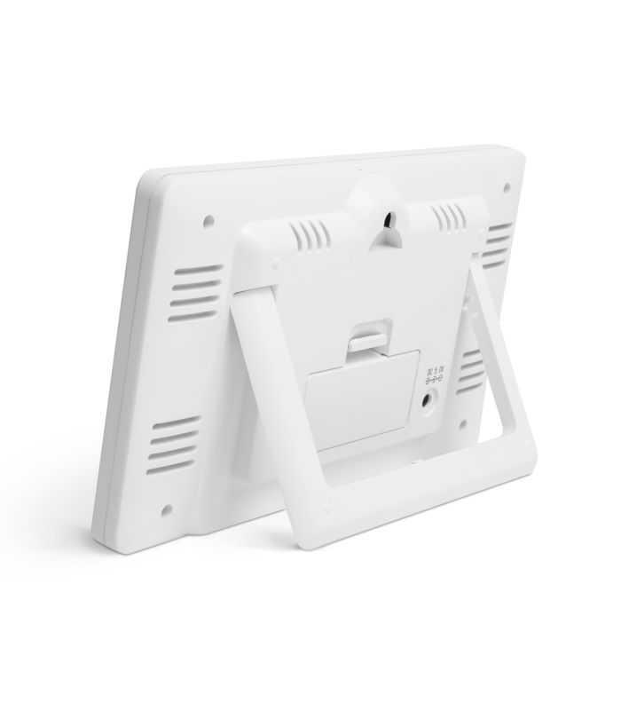 Termometru Digital Si Ceas Cu Alarma Exterior Interior Alimentare Usb Sau 2x Aaa Alb Bewello Bw2070