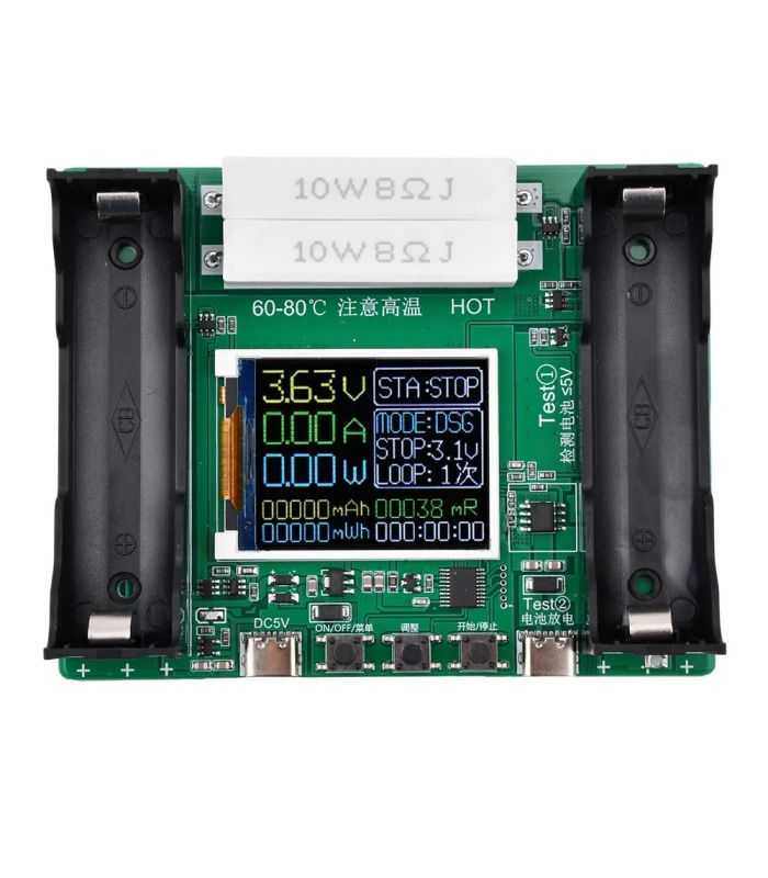 Tester 18650 cu display conector USB TYPE C