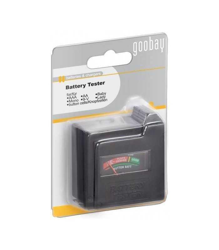 tester baterii cu display analogic pentru aaa aa c d 9v si n goobay 1