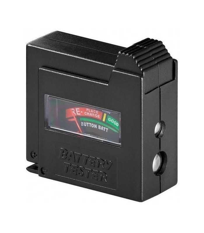 Tester baterii cu display analogic pentru AAA AA C D 9V si N Goobay