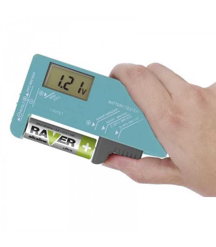 tester baterii cu display digital aaa aa c d 9 v buton 15v vuni d3 n0322 emos 5