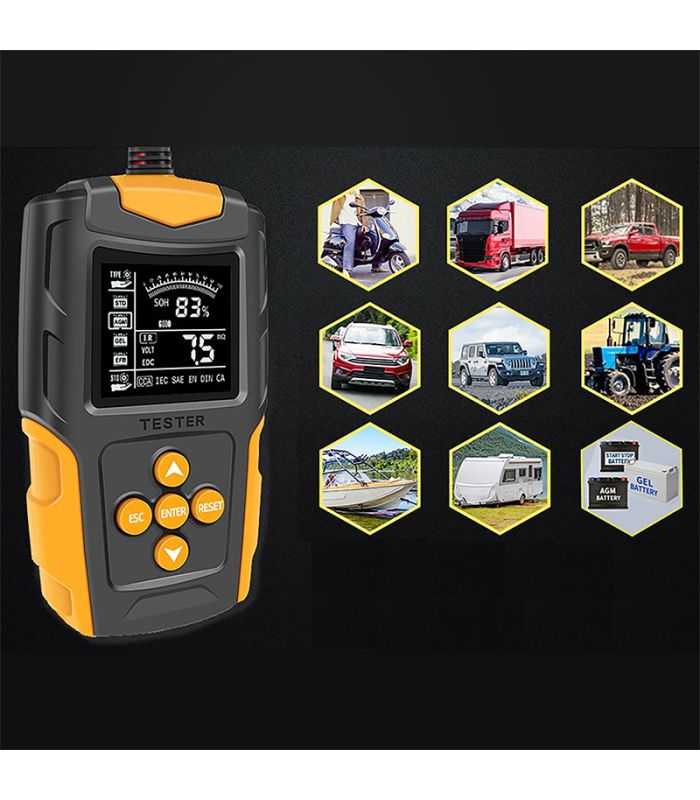 Tester Digital Acumulatori 12v 24v 2 220ah Acid Plumb Agm Aga Gel Efb Eurokomp