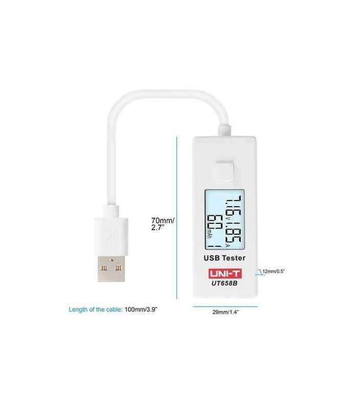 tester usb uni t ut658b monitorizeaza starea de incarcare a dispozitivelor alimentate prin usb 1