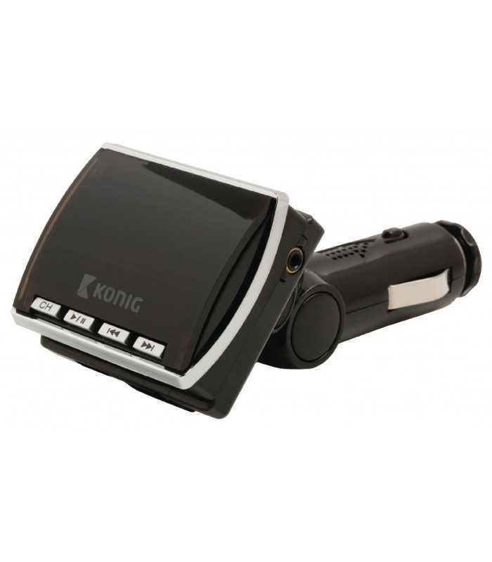 transmitator konig fm negru cu telecomanda 1