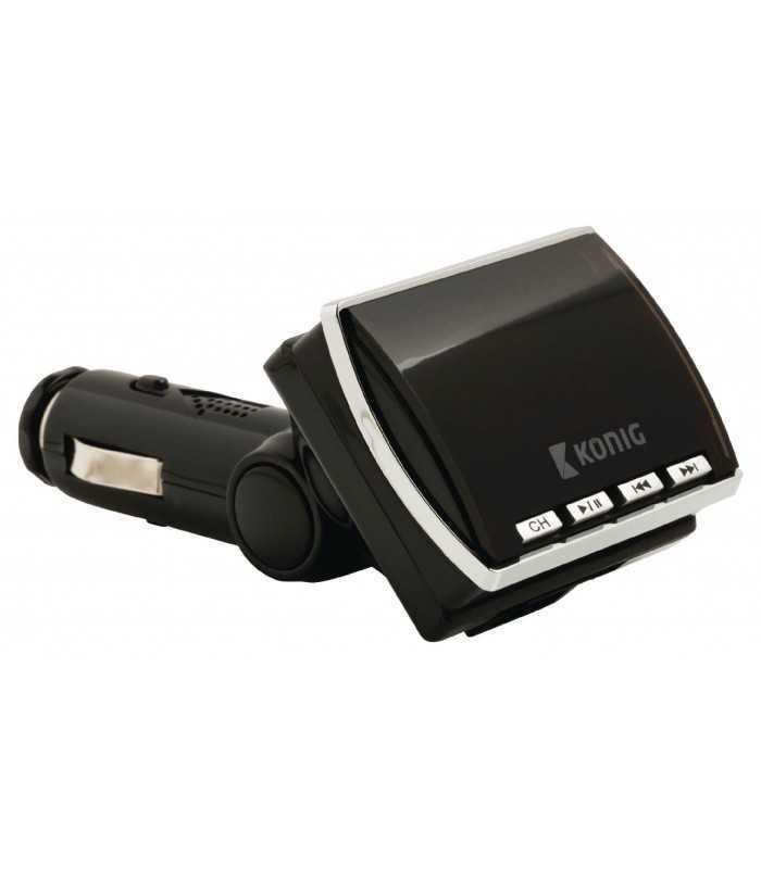 transmitator konig fm negru cu telecomanda 2