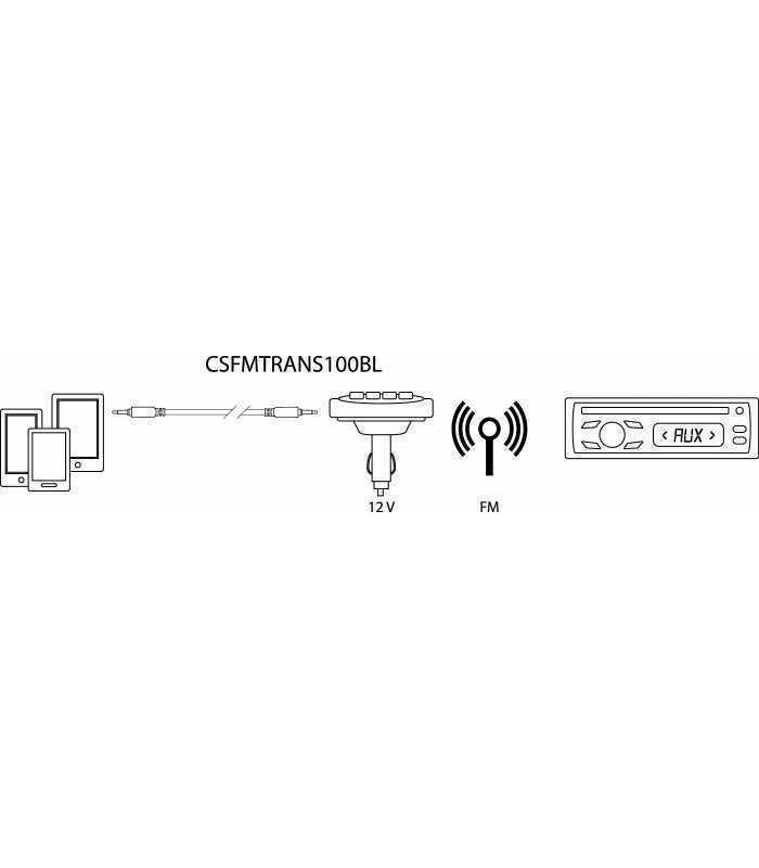 transmitator konig fm negru cu telecomanda 6