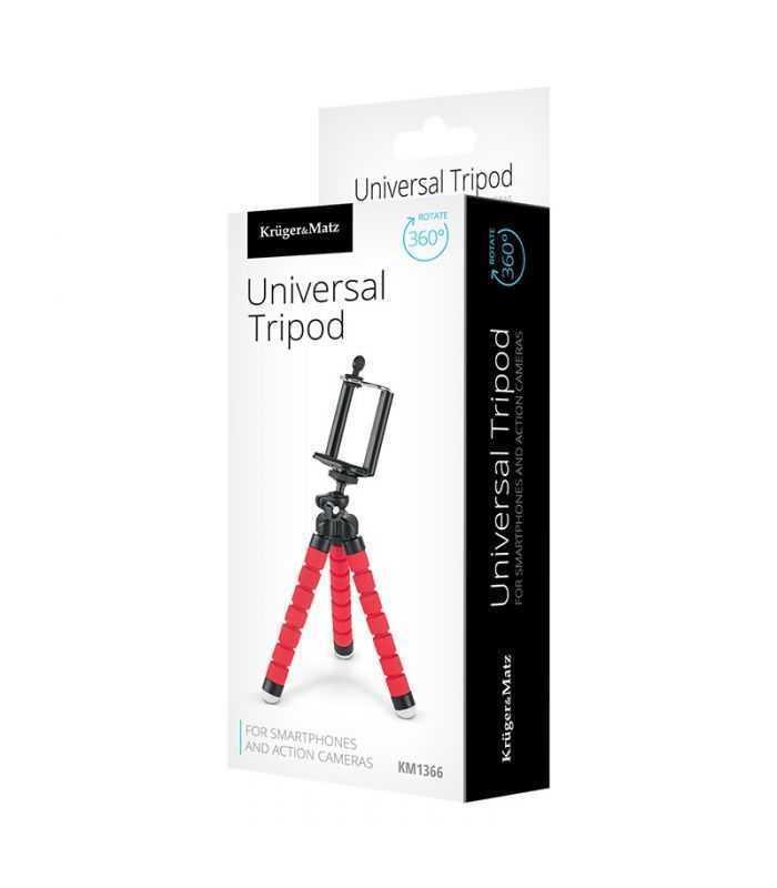 trepied pentru telefon camera rosu krugermatz 3