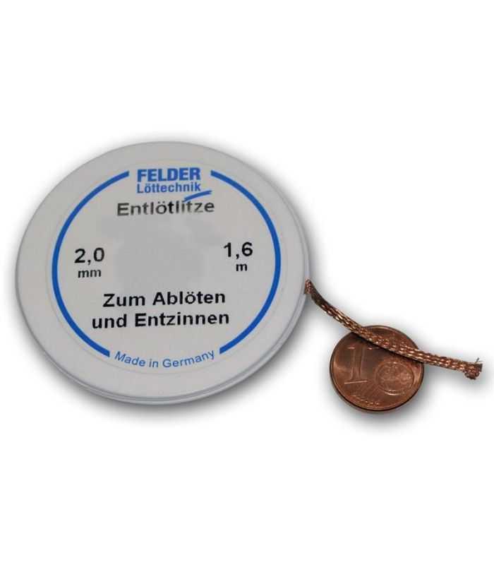Tresa cupru pentru decositorit DESOLDERING WICK FELDER 2.0 1.6m 27162000