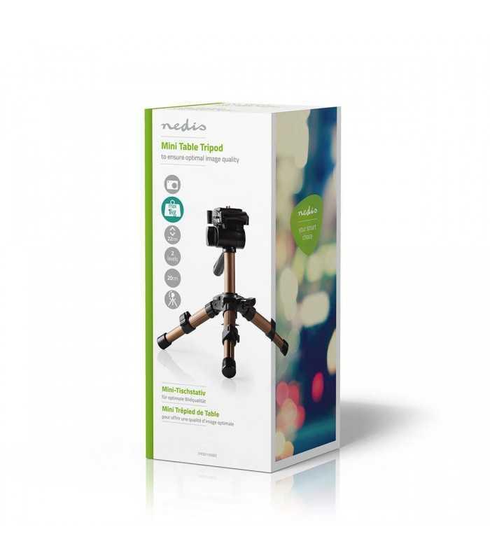 tripod profesional extensibil aluminiu 22cm capacitate max 1kg argintiu nedis 7