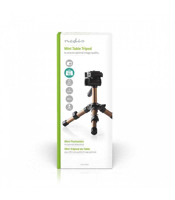 tripod profesional extensibil aluminiu 22cm capacitate max 1kg argintiu nedis 8