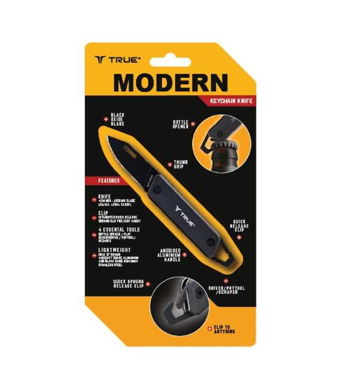 True Utility Modern Key Chain Knife Grey Hang Pack Tu7060n 76x17x08cm