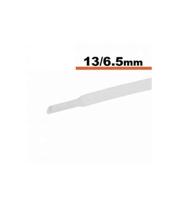 Tub termocontractibil alb 13mm/ 6.5mm 50cm