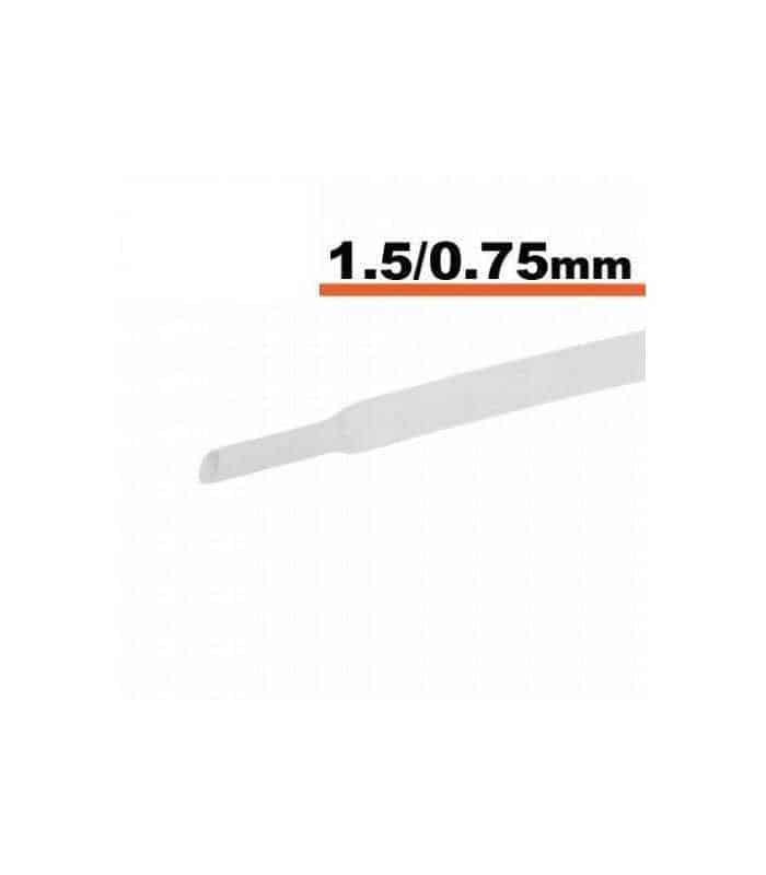 Tub termocontractibil alb 1.5mm/ 0.75mm 0.5m