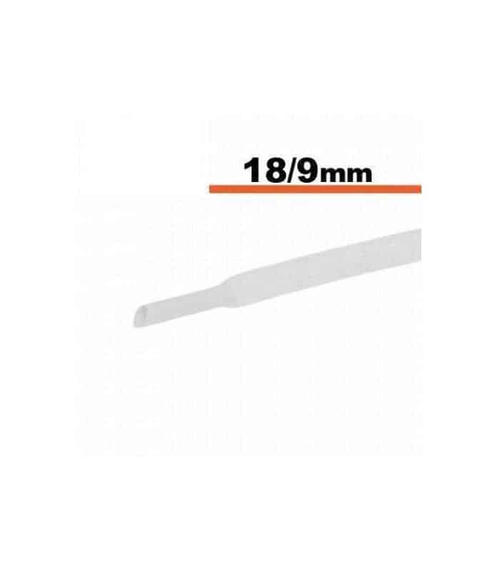 Tub termocontractibil alb 18mm/ 9mm 0.5m
