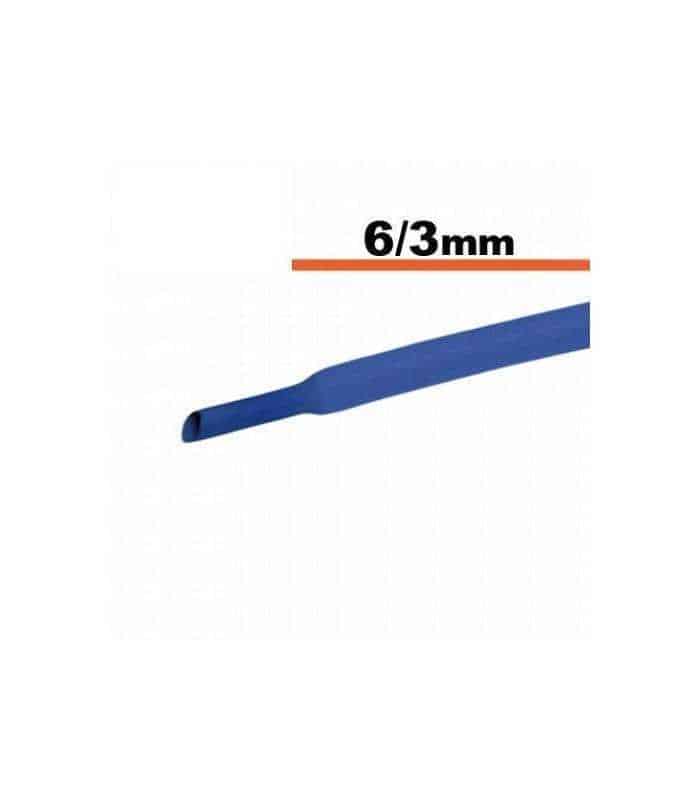 Tub termocontractibil albastru 6mm/ 3mm 0.5m