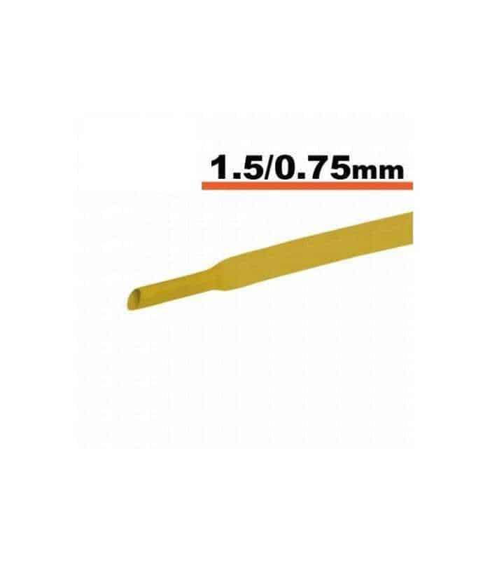 Tub termocontractibil galben 1.5mm/ 0.75mm 0.5m