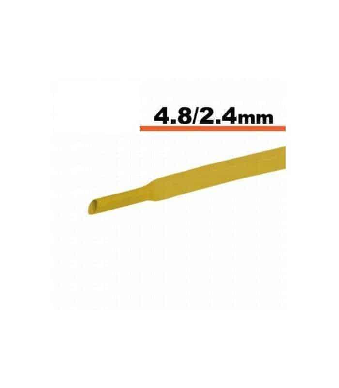 Tub termocontractibil galben 4.8mm/ 2.4mm 0.5m