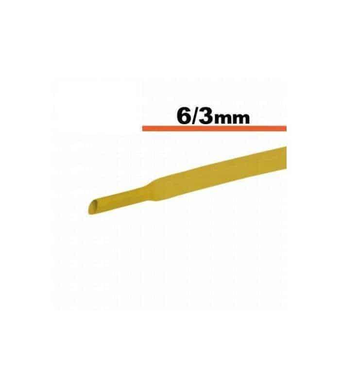 Tub termocontractibil galben 6mm/ 3mm 0.5m