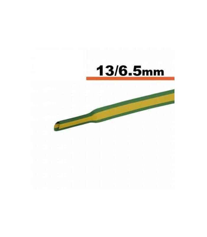 Tub termocontractibil galben-verde 13mm/ 6.5mm 0.5m