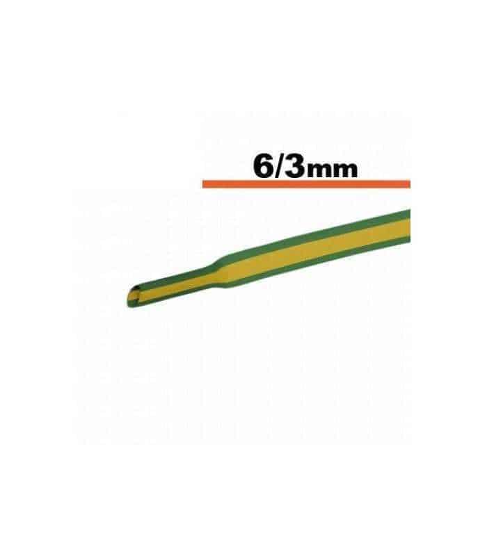 Tub termocontractibil galben-verde 6mm/ 3mm 0.5m