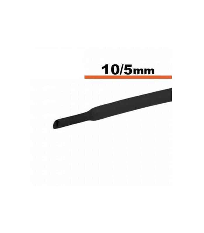 Tub termocontractibil negru 10mm/ 5mm 0.5m
