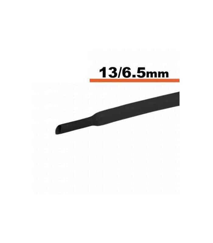 Tub termocontractibil negru 13mm/ 6.5mm 0.5m