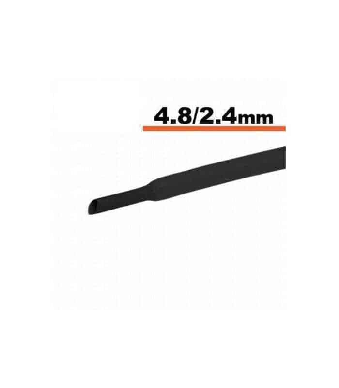 Tub termocontractibil negru 4.8mm/ 2.4mm 0.5m