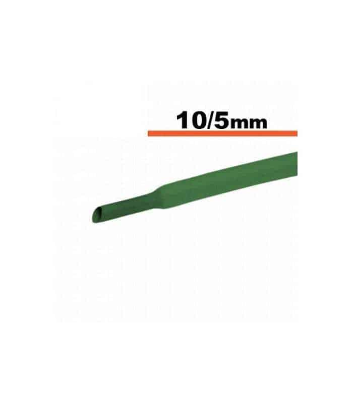 Tub termocontractibil verde 10mm/ 5mm 0.5m