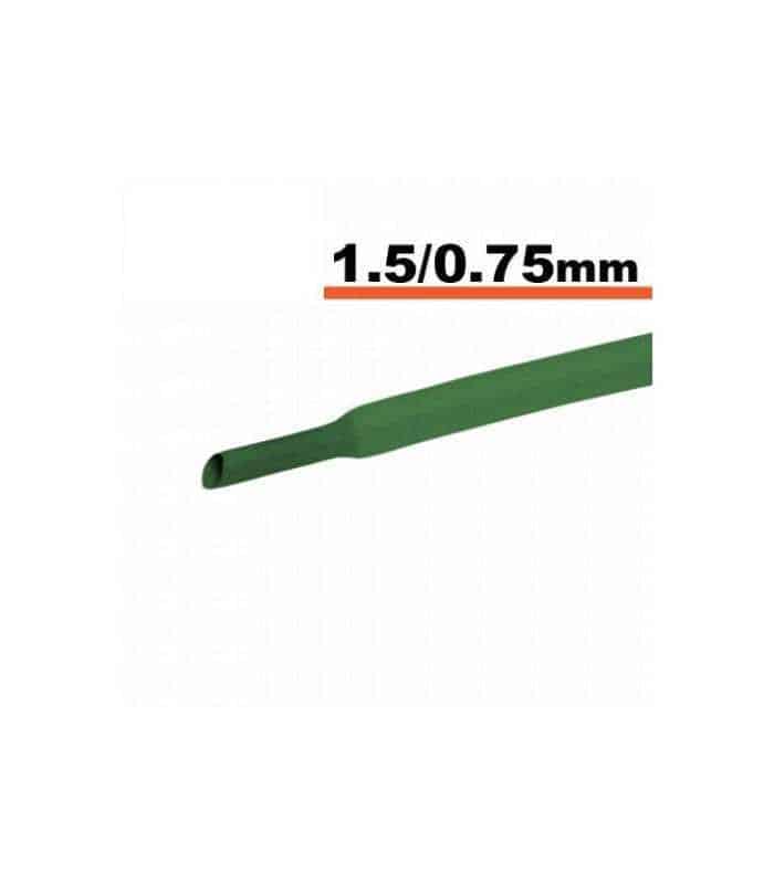 Tub termocontractibil verde 1.5mm/ 0.75mm 0.5m