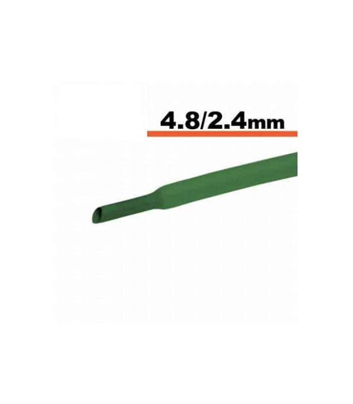 Tub termocontractibil verde 4.8mm/ 2.4mm 0.5m
