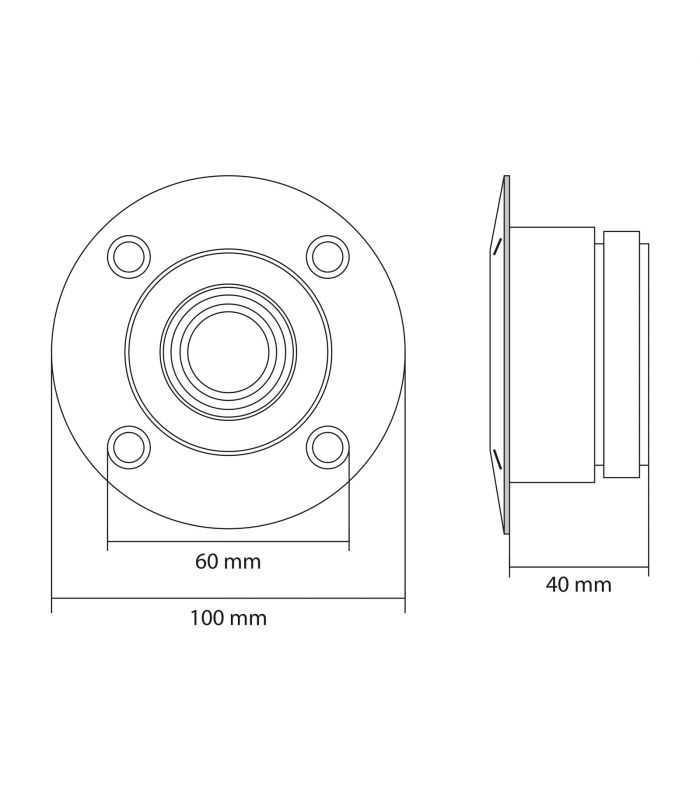 Tweeter Profesional 70w 8 Ohmi 2khz 20khz 100x40 Mm Mnc 33512