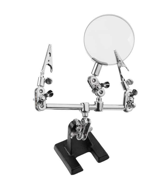 Unealta ajutatoare cu lupa 60mm 3 dioptrii si clesti reglabili 110mm pentru lipire Rebel NAR0044