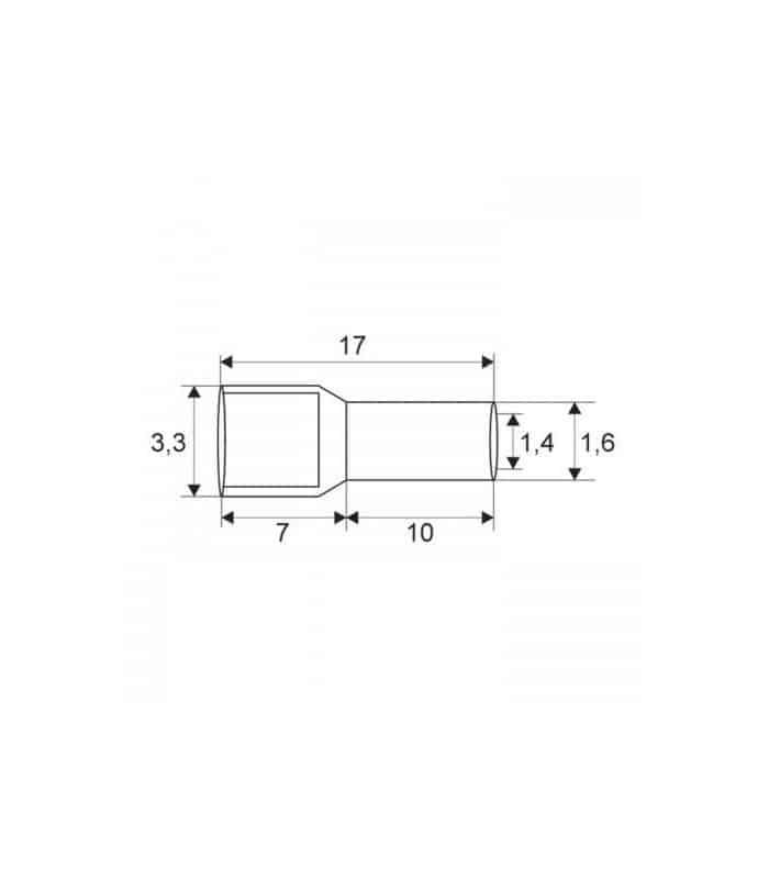 varf terminal cablu 15 mm 10mm negru 1