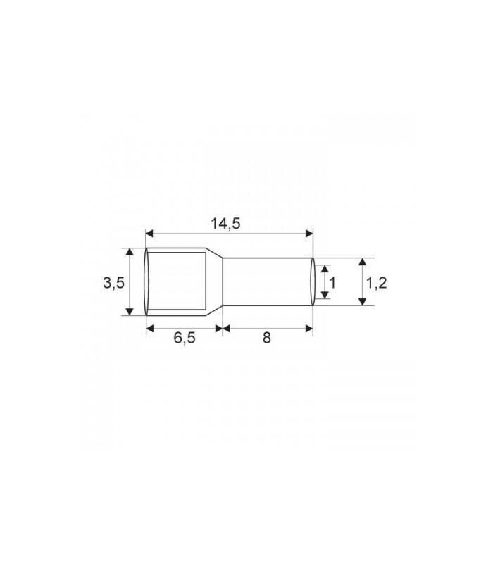varf terminal cablu de 075 mm negru 1