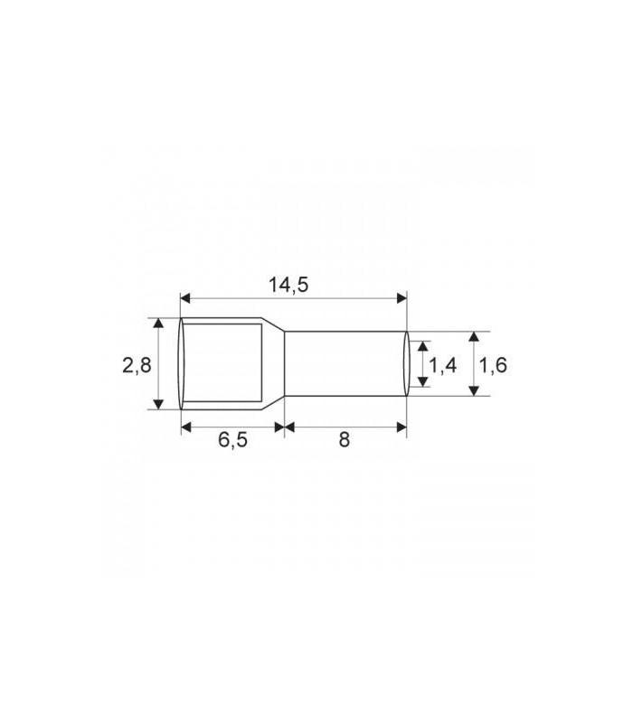varf terminal cablu de 1 mm rosu 1